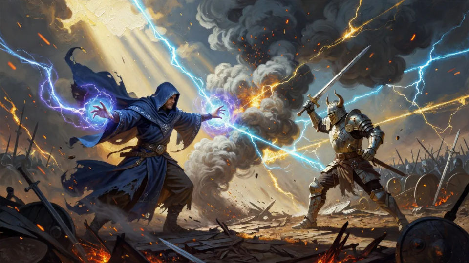 The battlefield clash