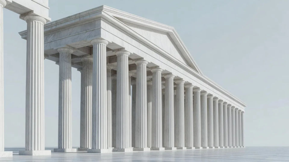 Marble colonnade