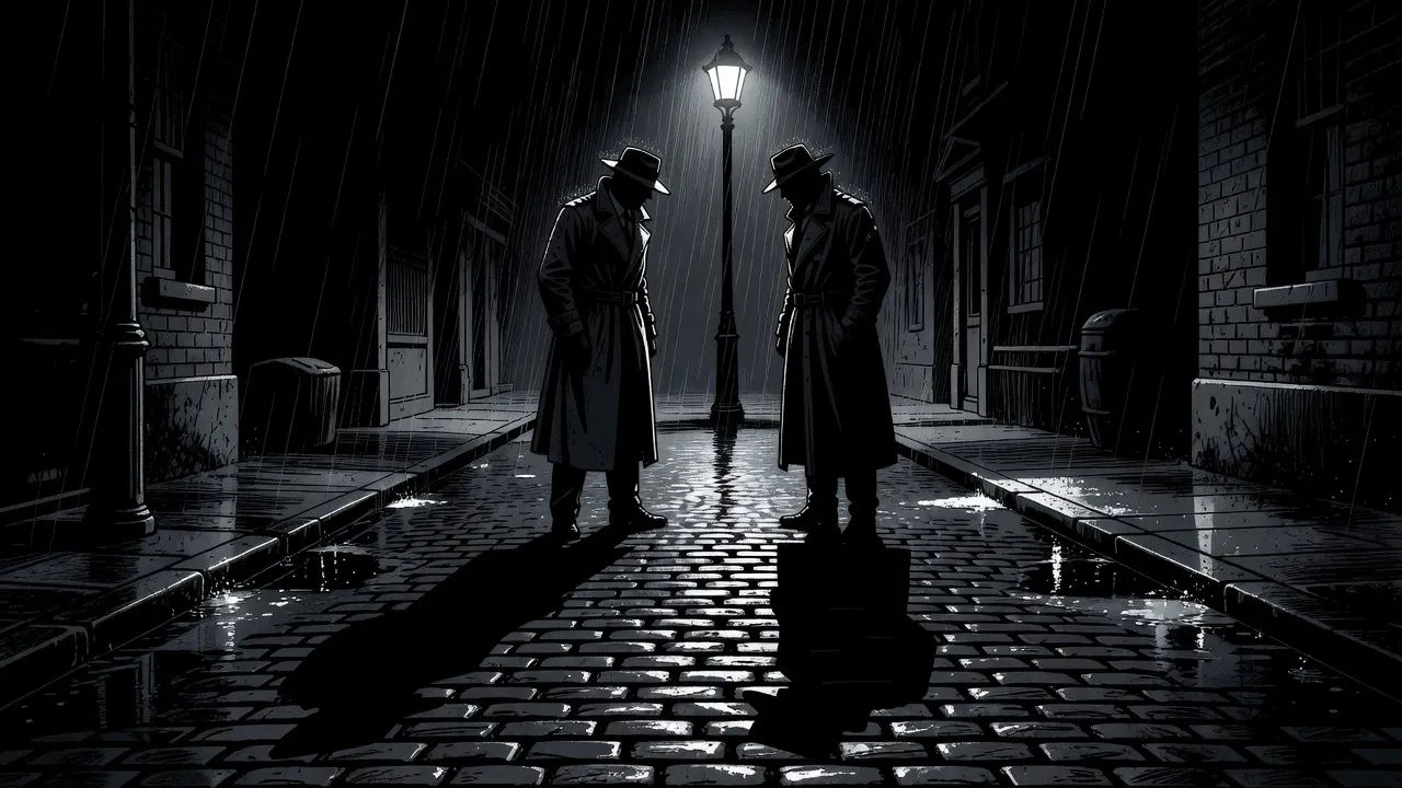 The lamplit confrontation