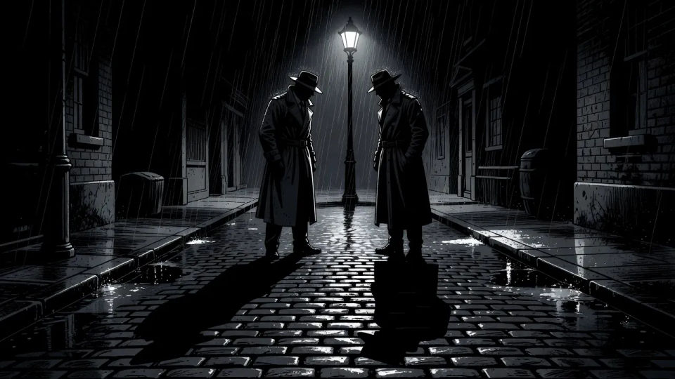 The lamplit confrontation
