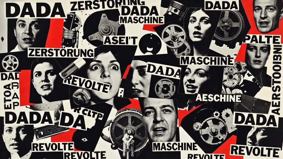 Dada collage wall