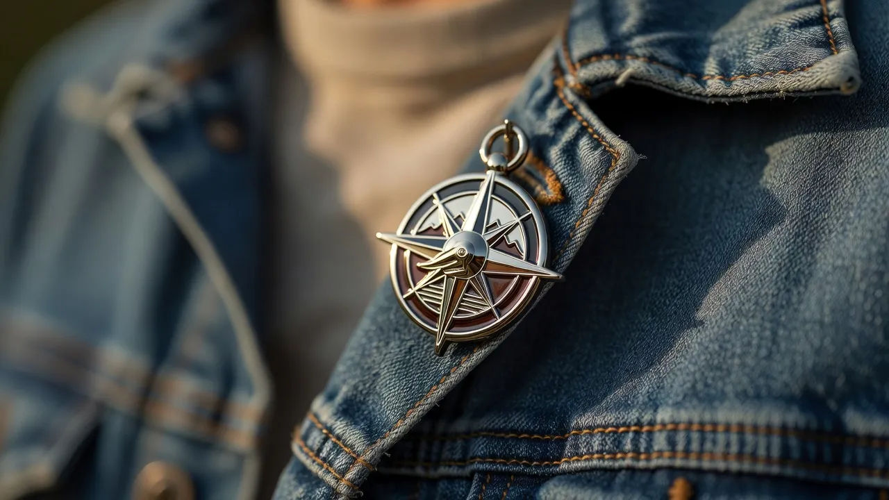 Pin on a denim jacket