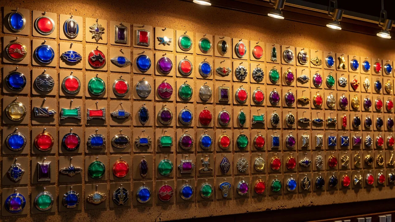 Pins on a display board