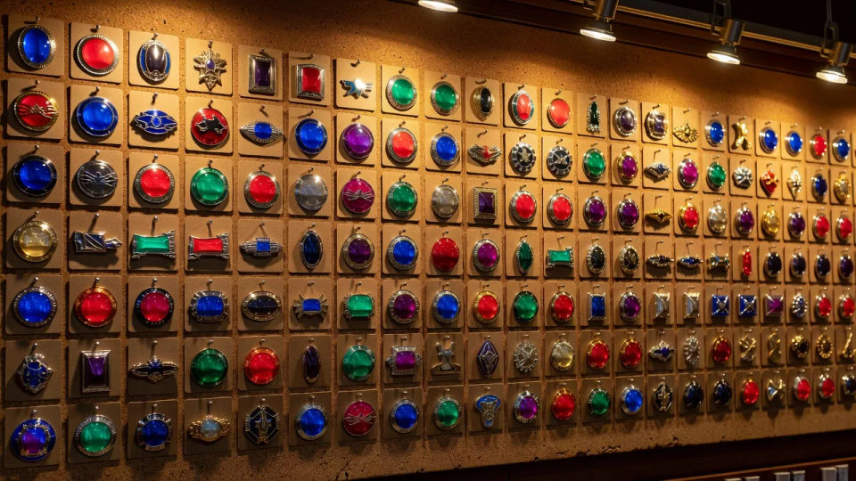 Pins on a display board