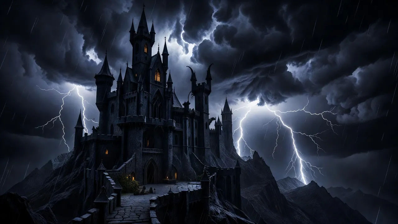 Storm over the castle