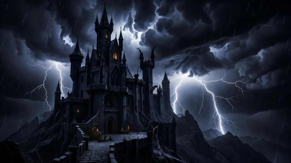 Storm over the castle