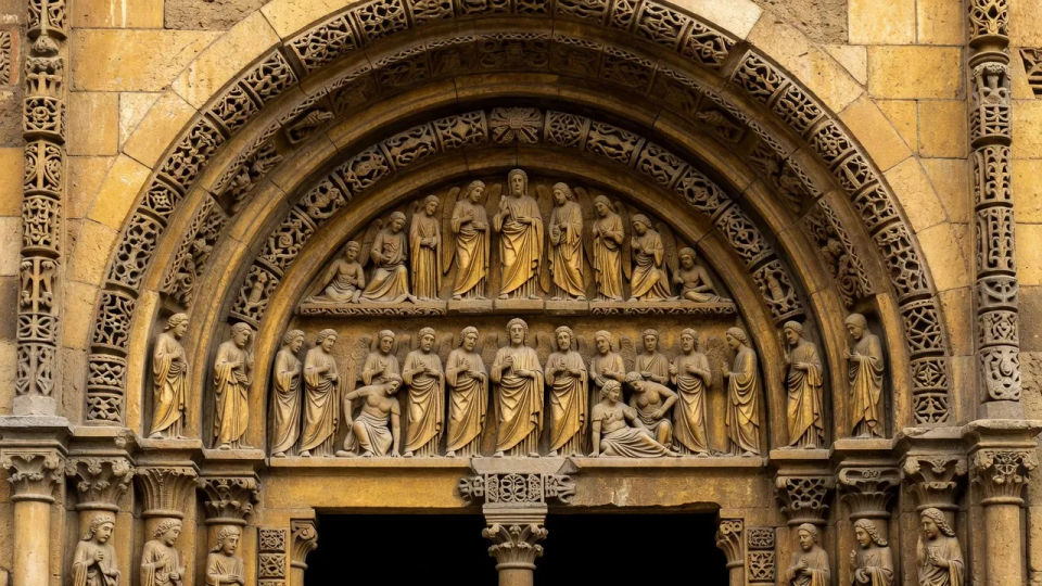 Carved west portal