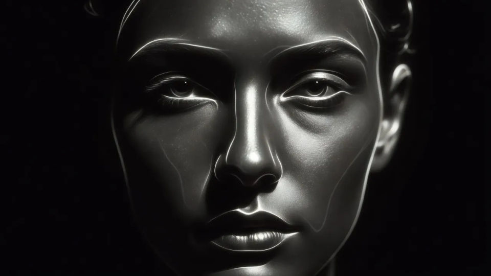 Part-negative portrait