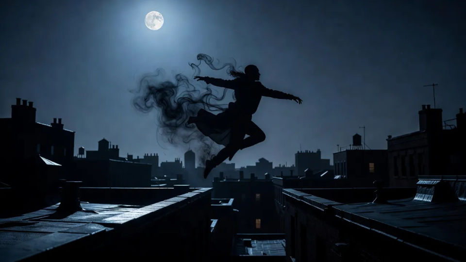 Moonlit rooftops
