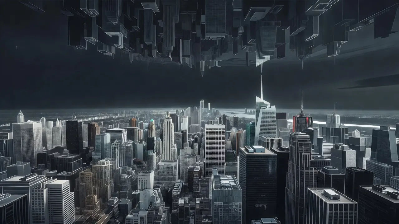 City in silver