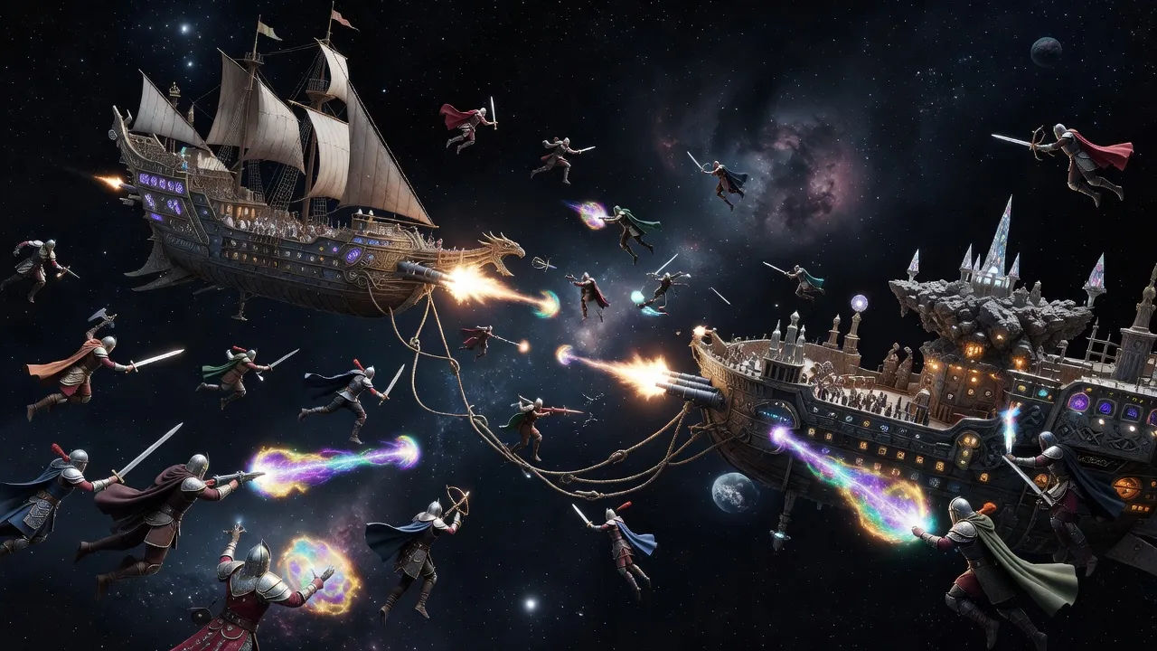 Boarding action in wildspace