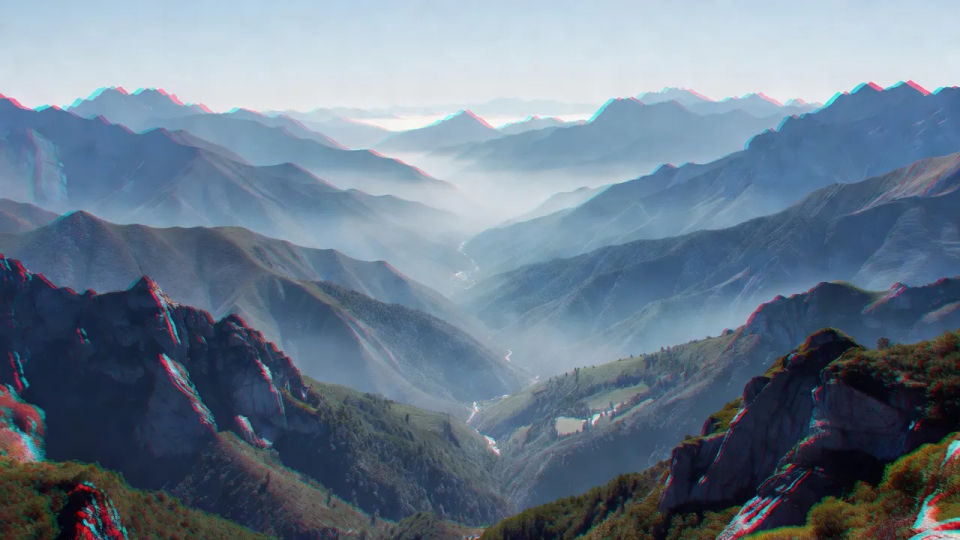 Anaglyph valley