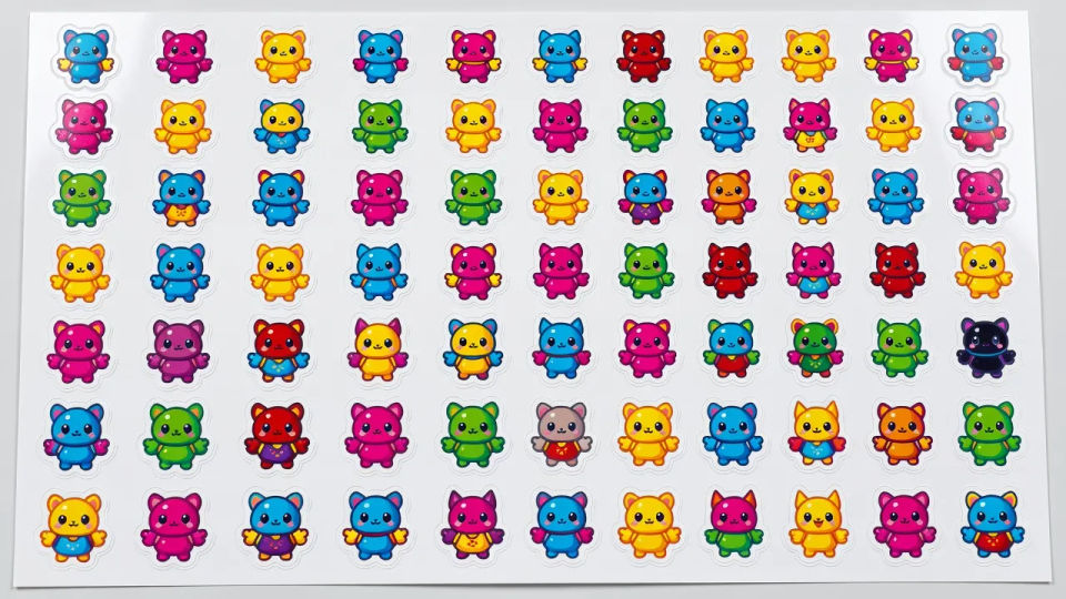 Full sticker sheet layout