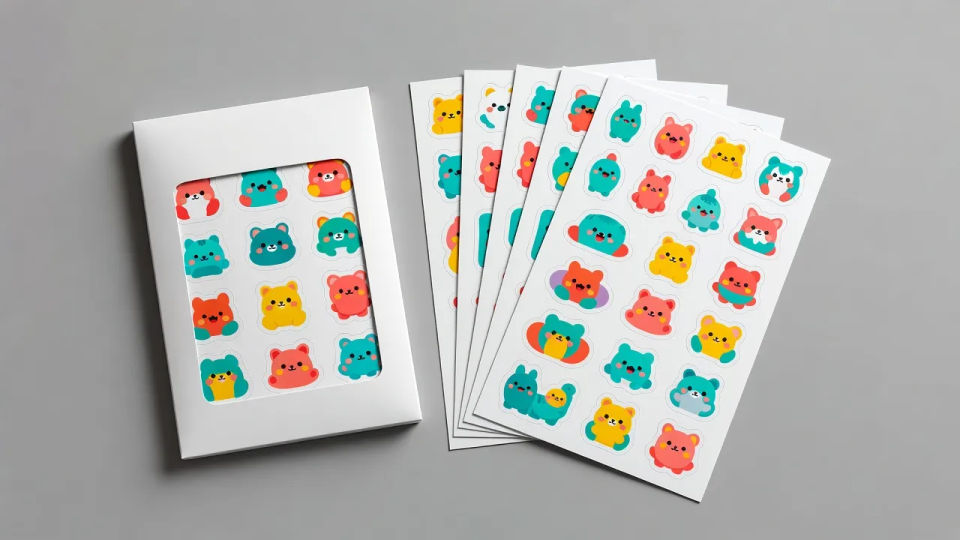 Sticker pack packaging shot