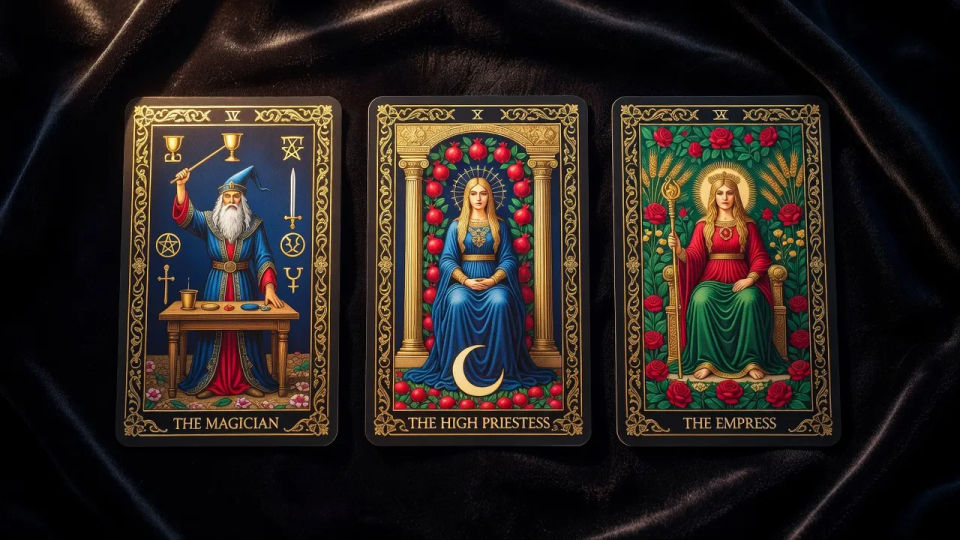 Three-card spread