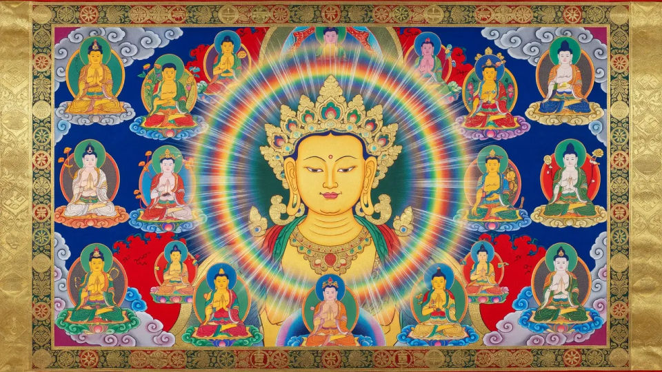 Central deity scroll