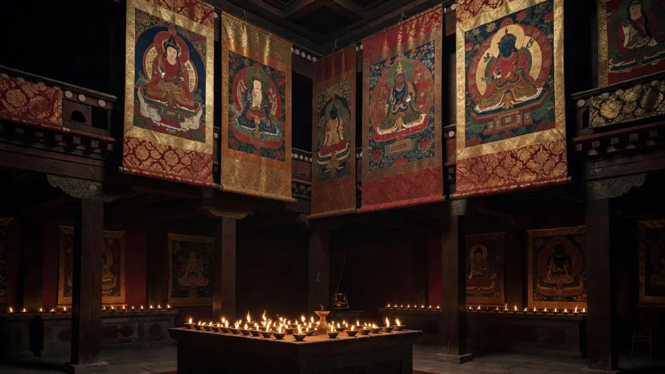 Monastery altar wall