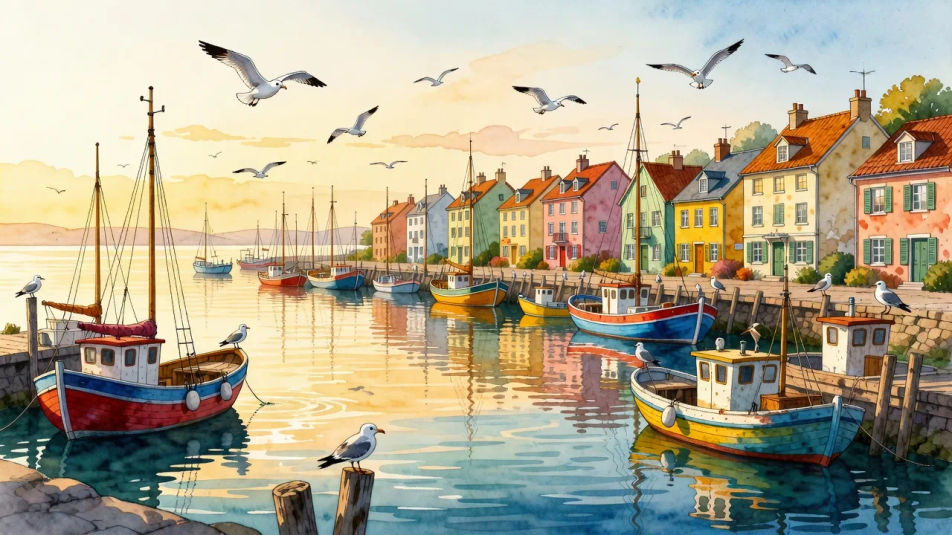 The harbour at golden hour
