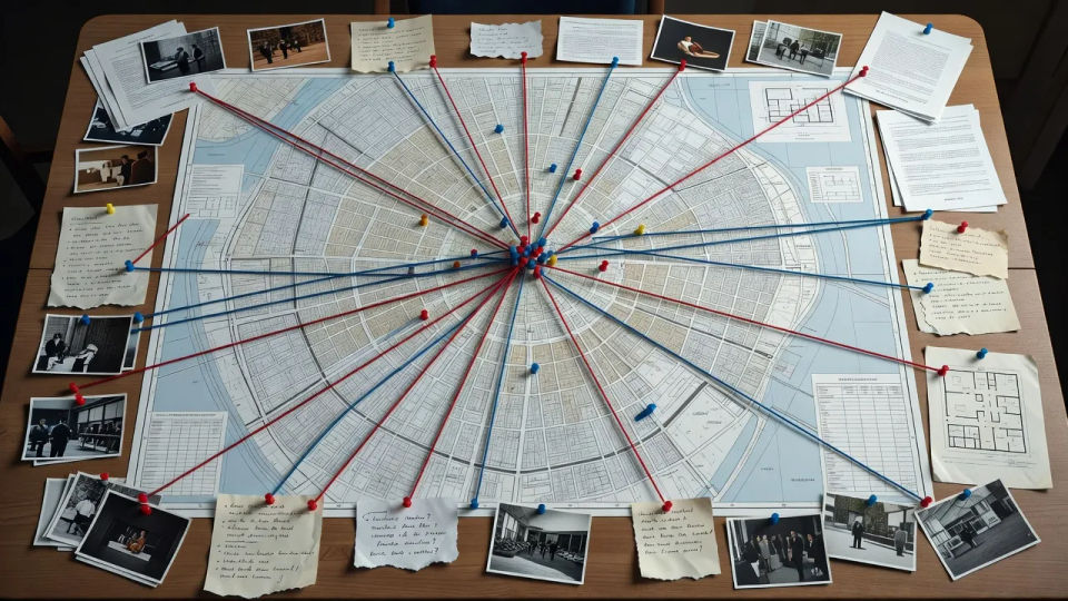 The map and the pins