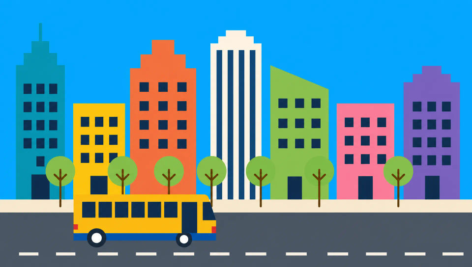 Flat city street