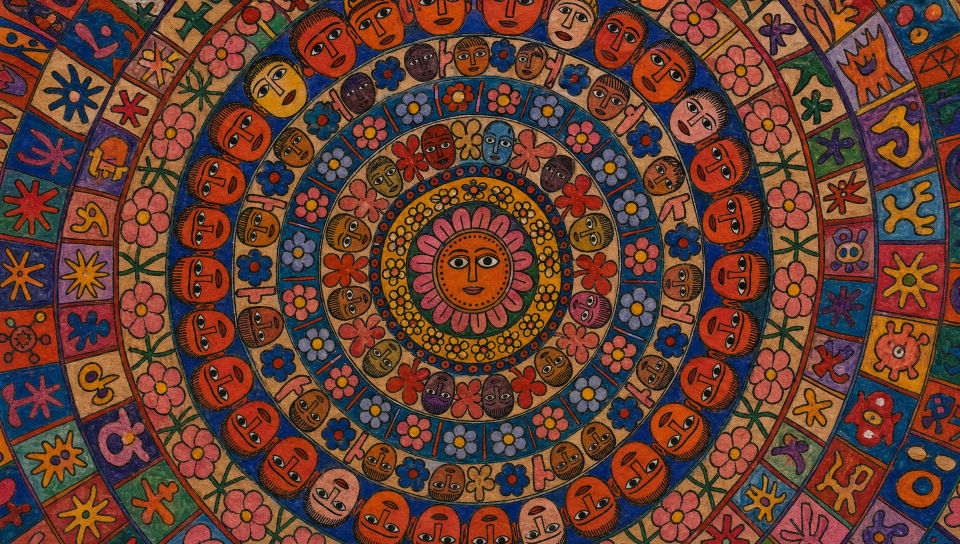 Radiating mandala page