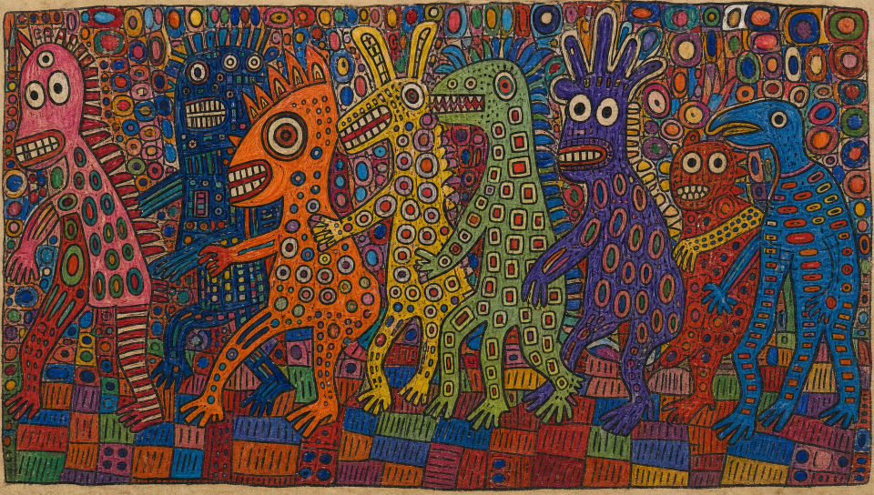 Procession of creatures