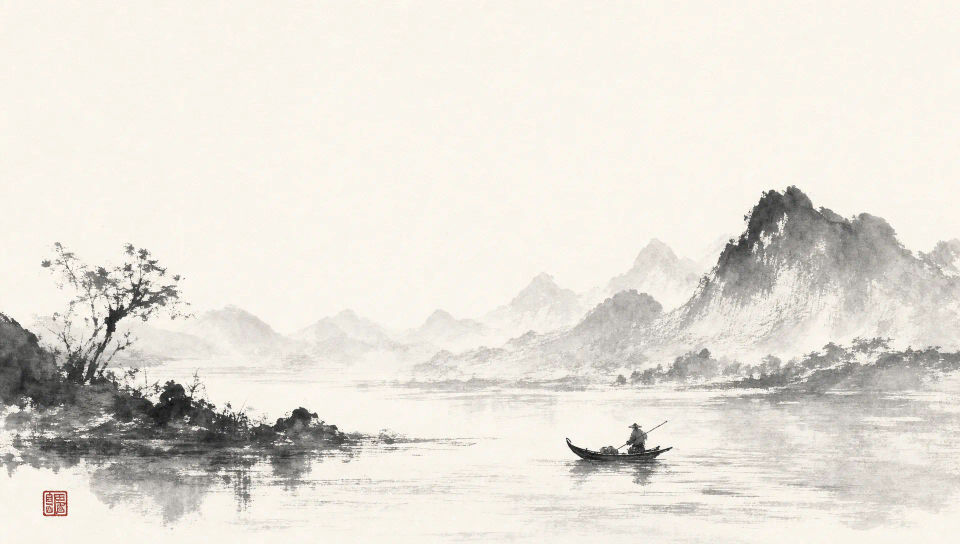 Lone fisherman on a misty river
