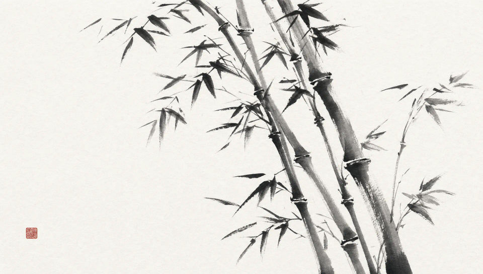 Bamboo grove in wind