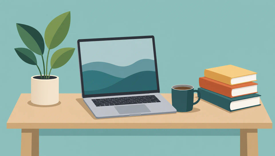 Workspace desk scene