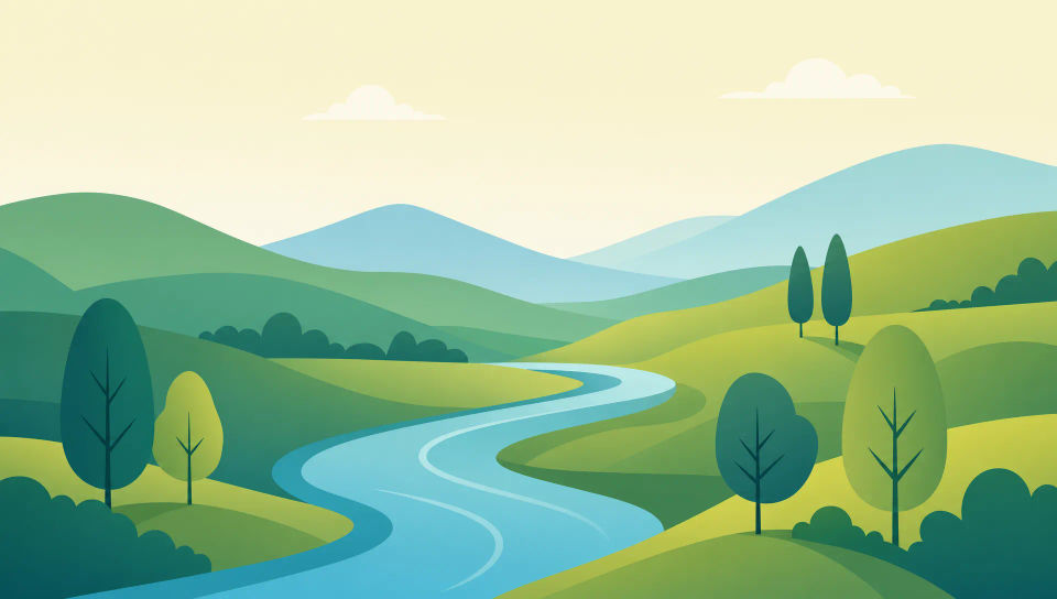 Rolling nature landscape