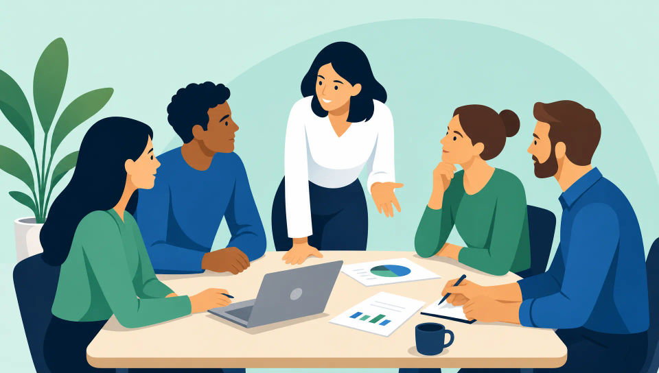 Team collaboration scene