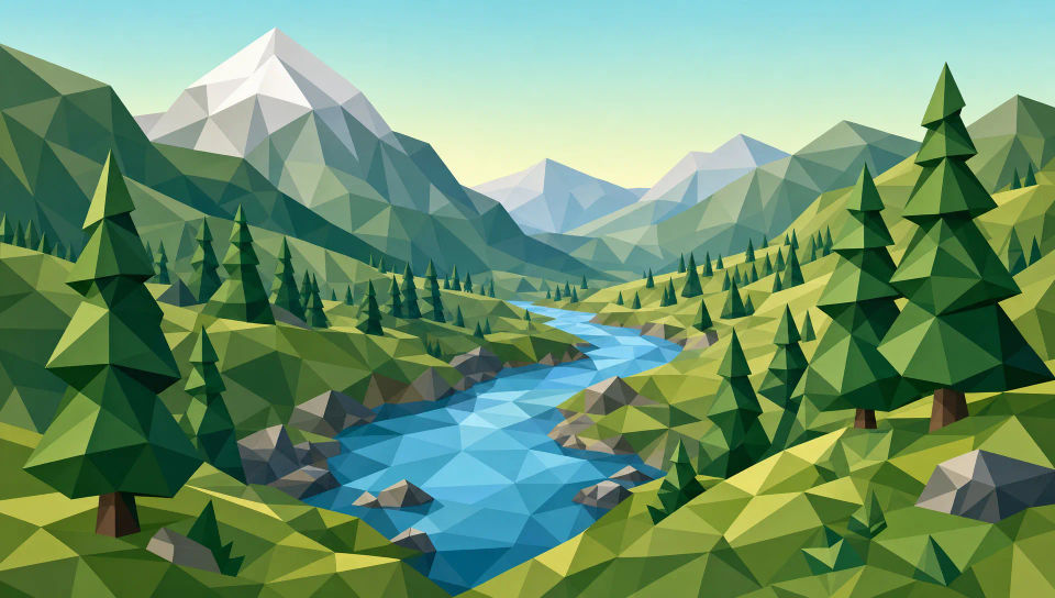 Polygon forest valley