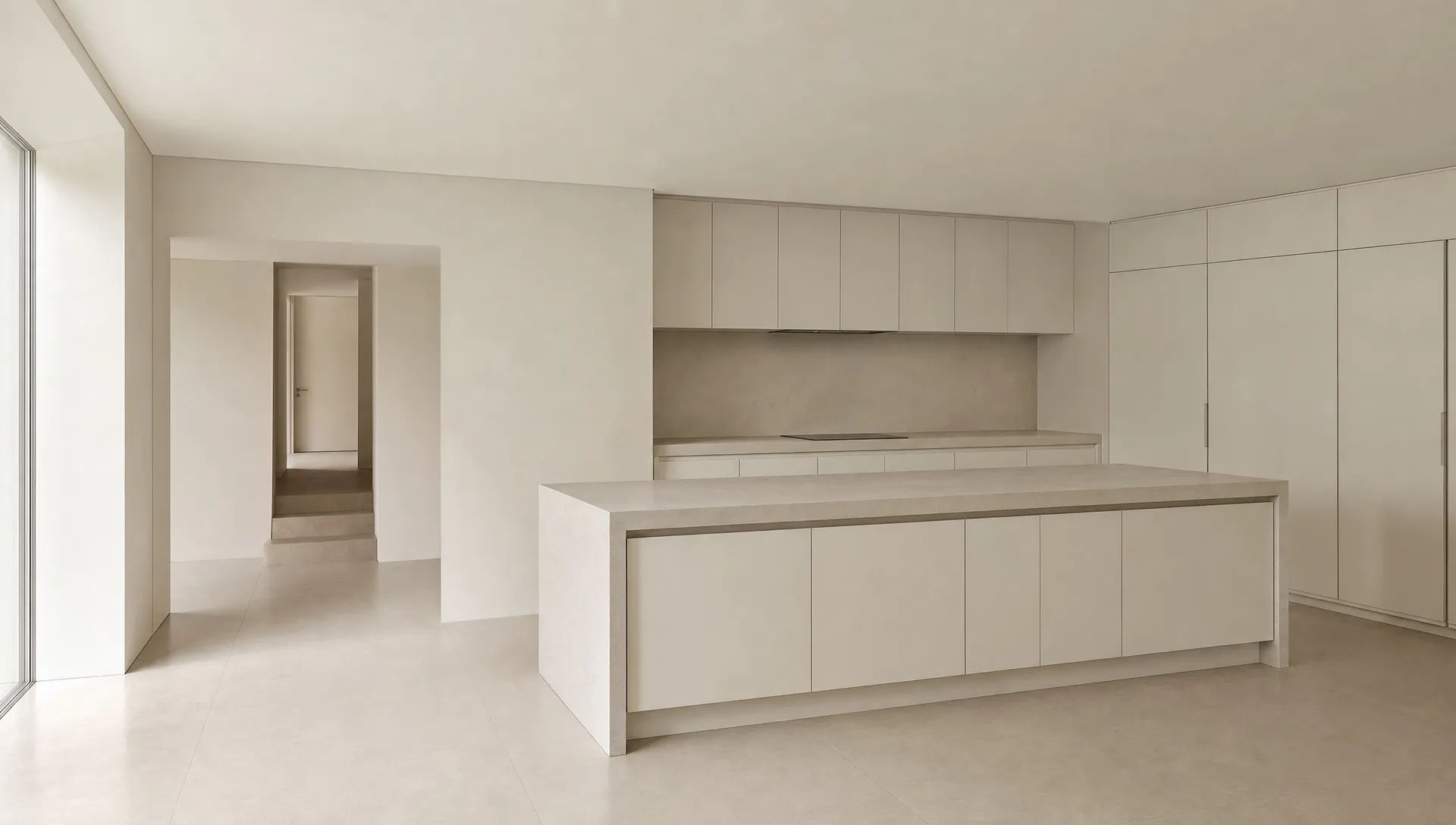 Pared-back kitchen