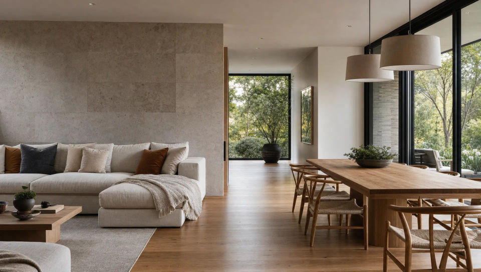 Open living and dining