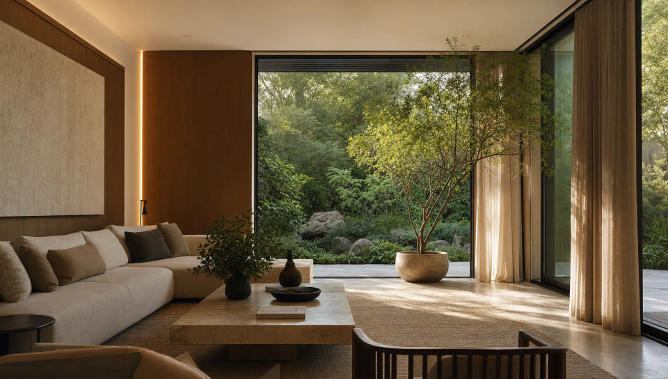 Garden-facing lounge