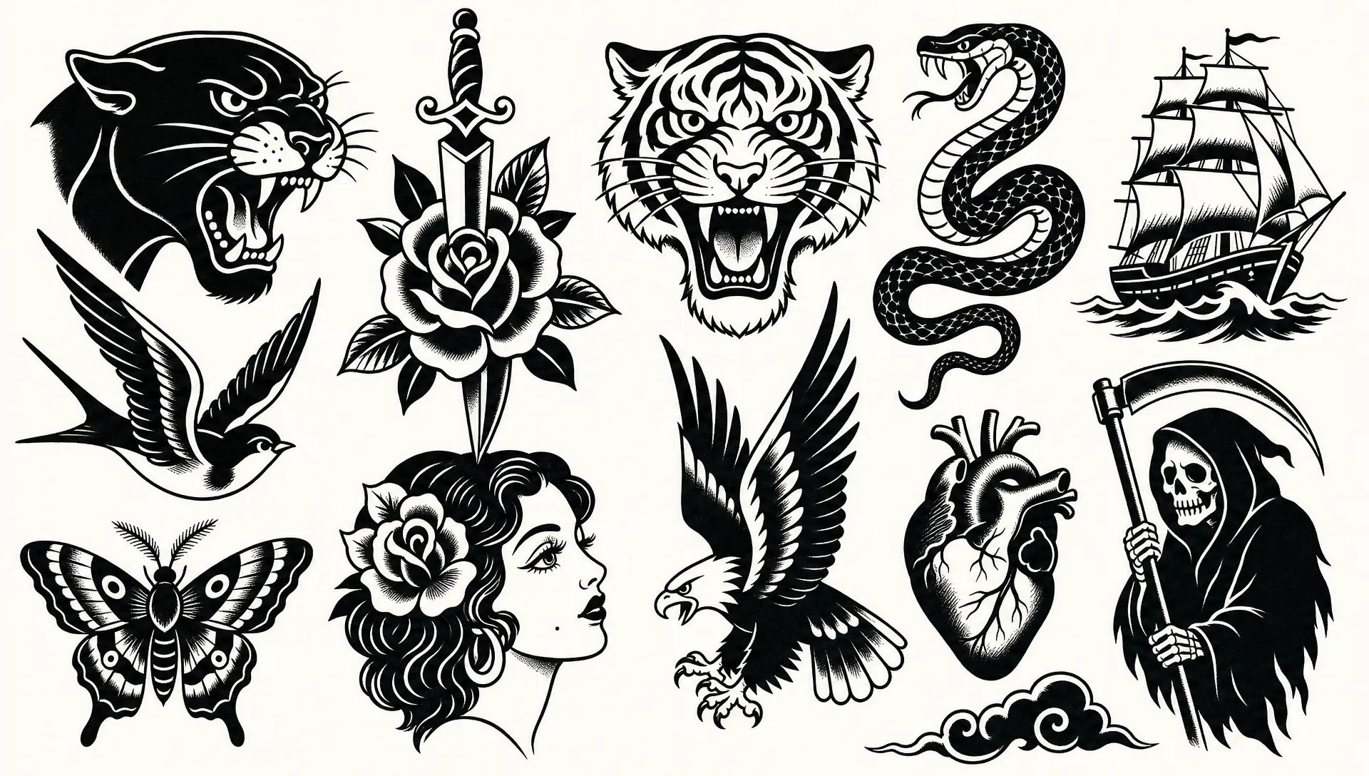 Blackwork flash sheet