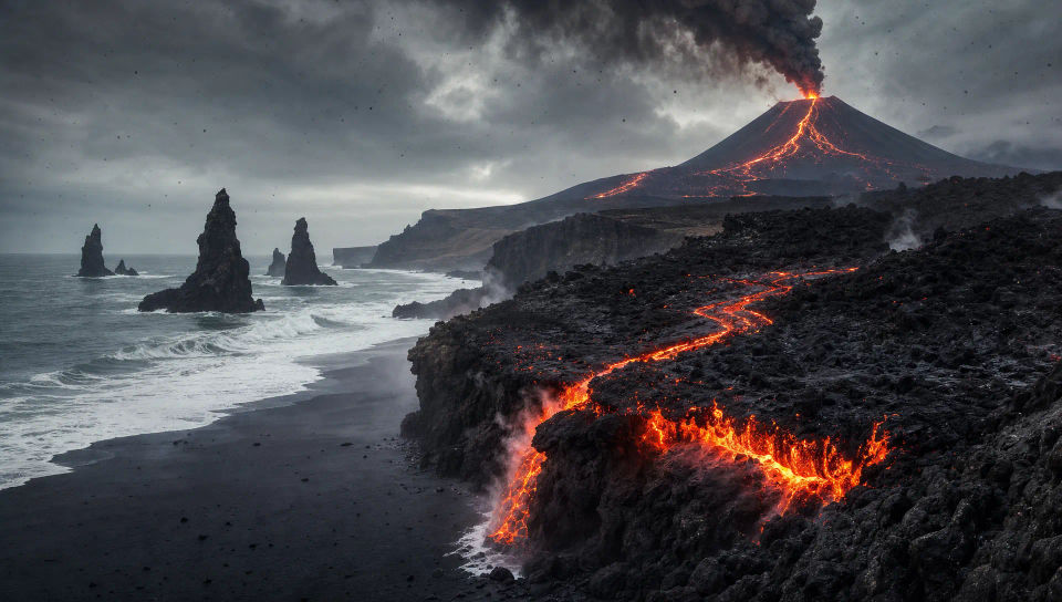 Black-sand coast