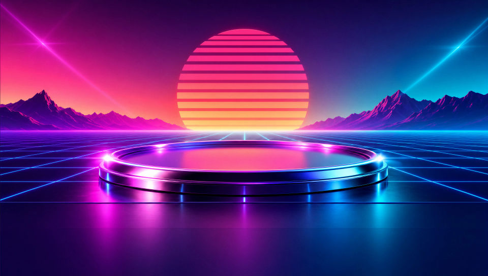Synthwave gradient cover