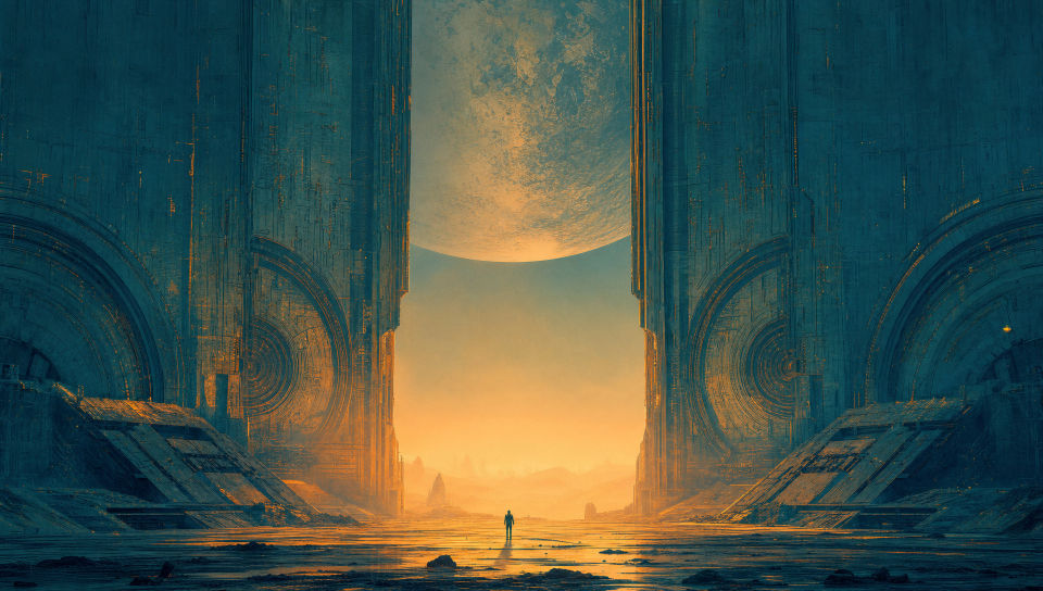 Sci-fi cover layout