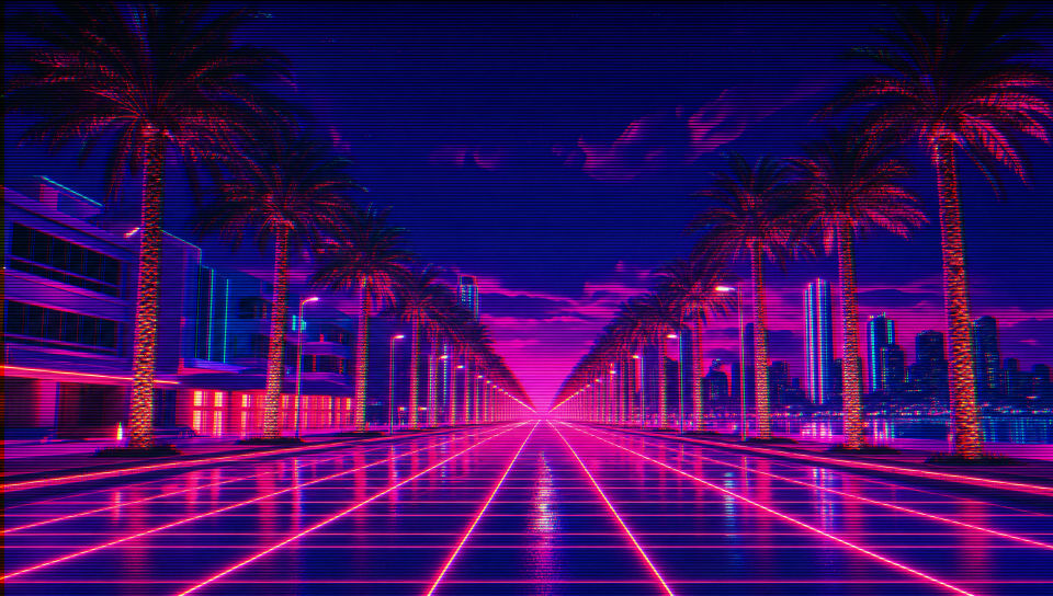 Palm boulevard in VHS