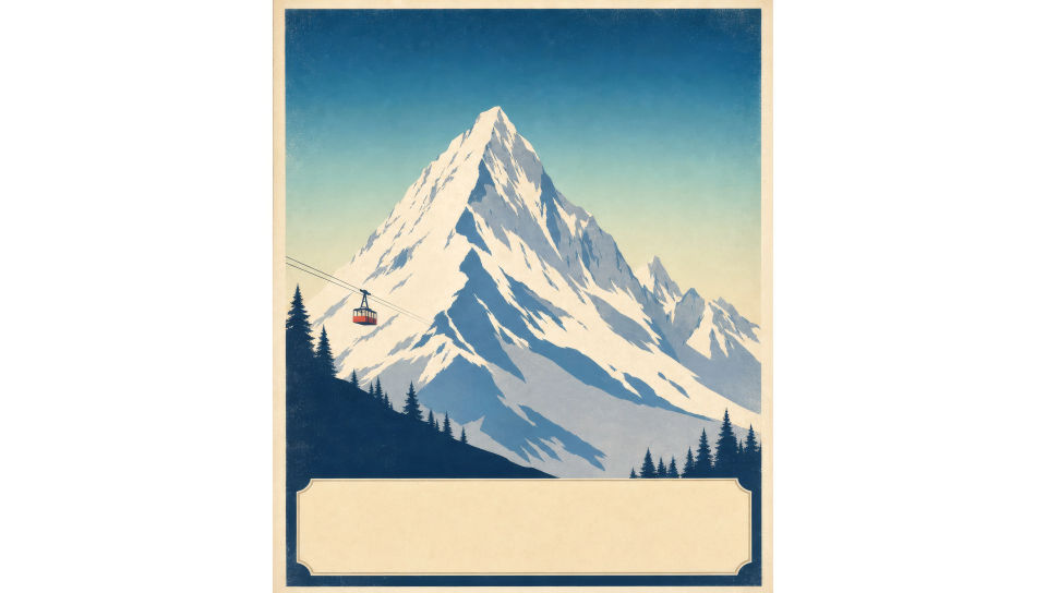Alpine destination poster