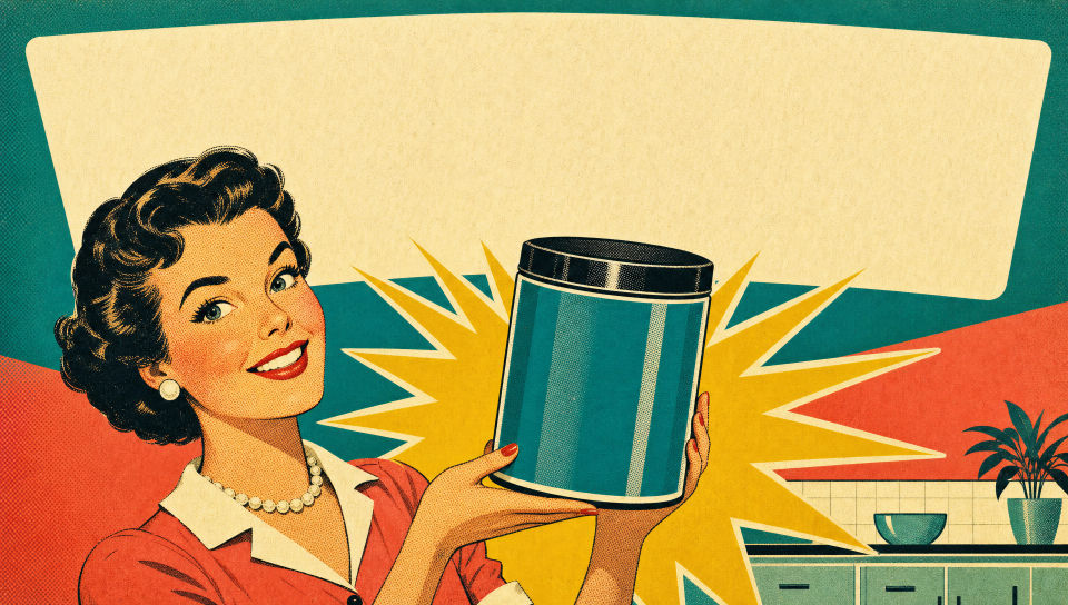 1950s advertising poster