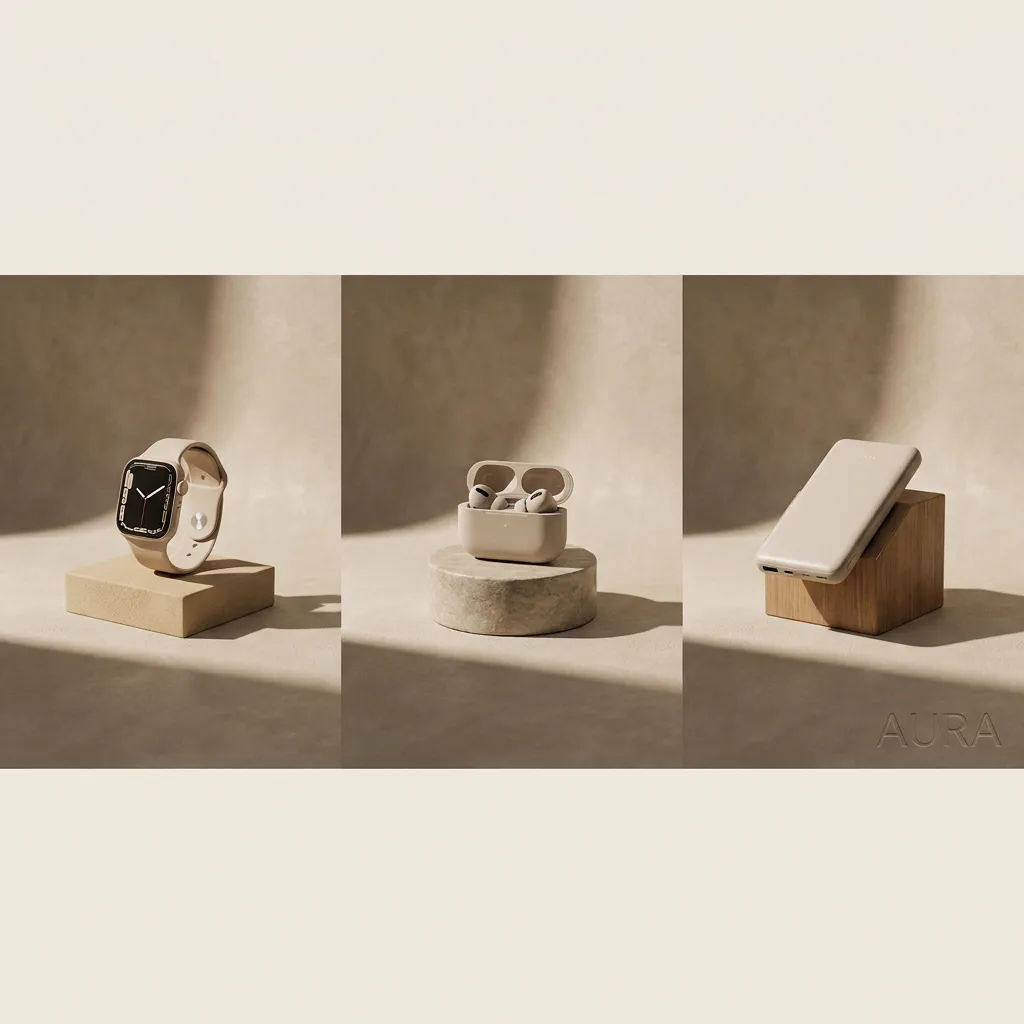 Product ad blending five reference shots into one polished scene