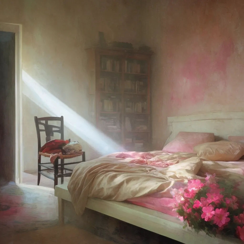 Dreamlike painterly interior with unexpected light and depth