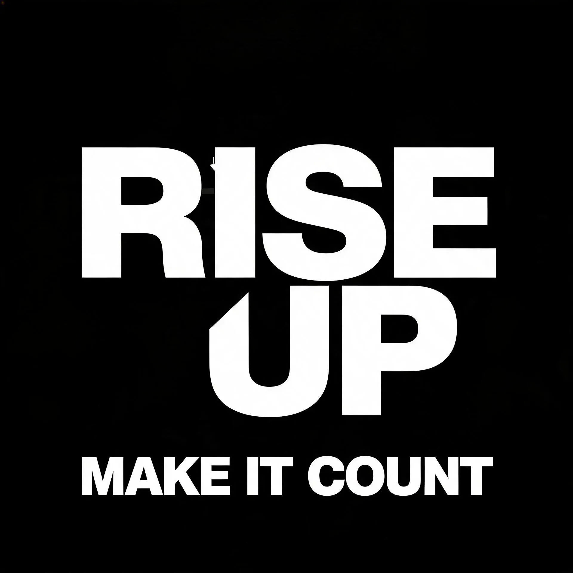 Bold typographic poster with a layered headline and precise kerning