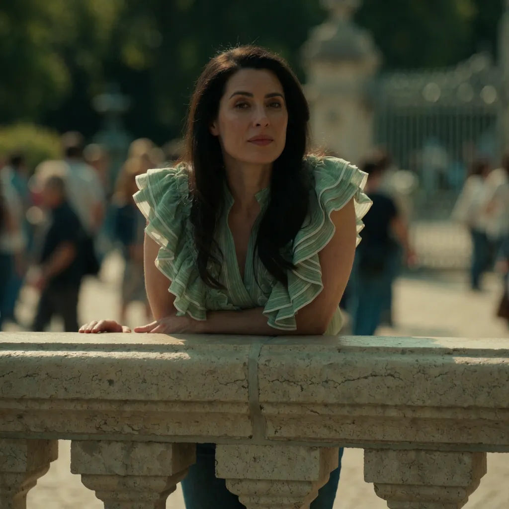 Photo with a warm cinematic grade, soft film grain, and teal shadows