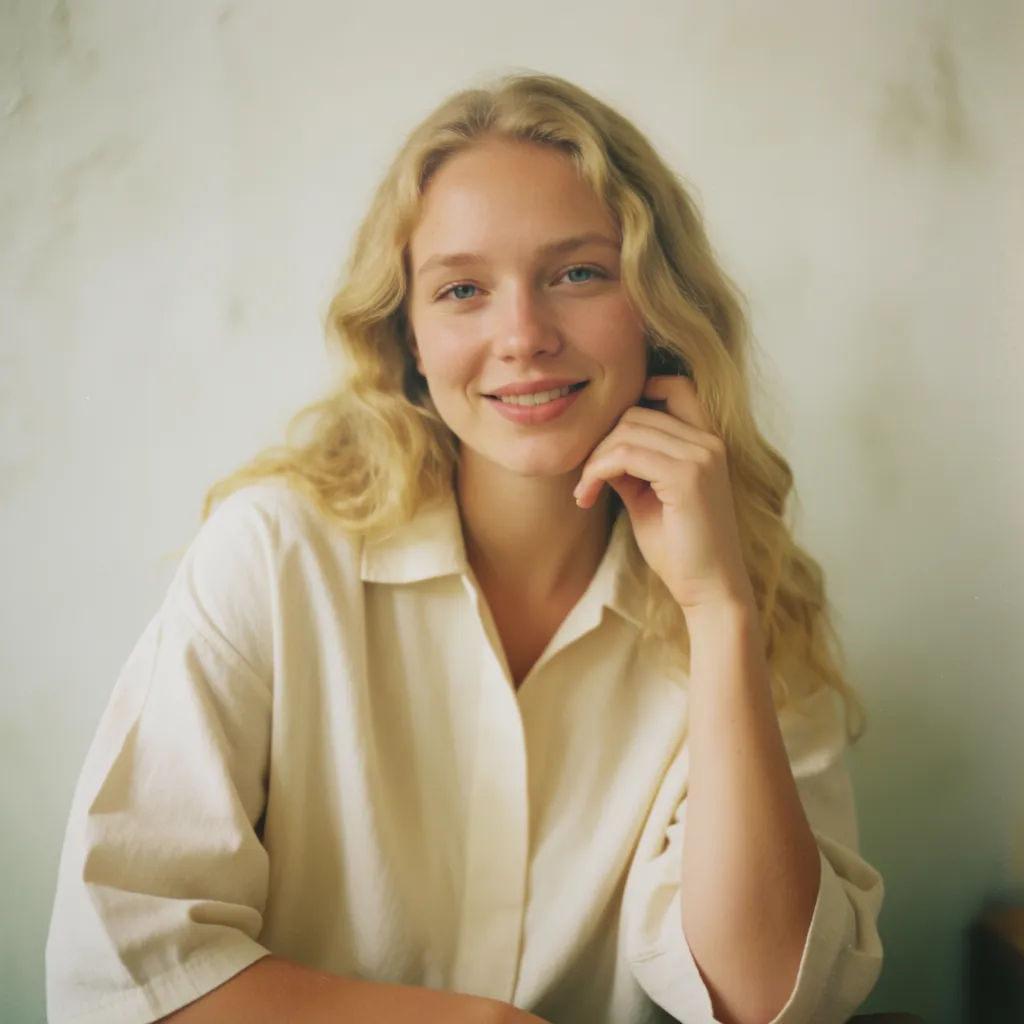 Photo with a vintage film look, faded color, and soft grain