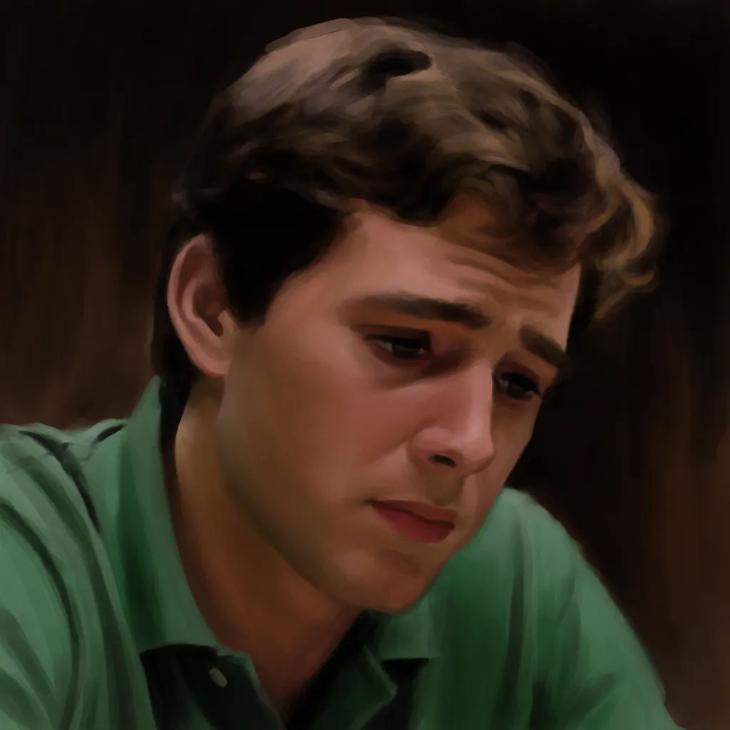 Photo turned into an oil painting with visible brushstrokes and rich tones