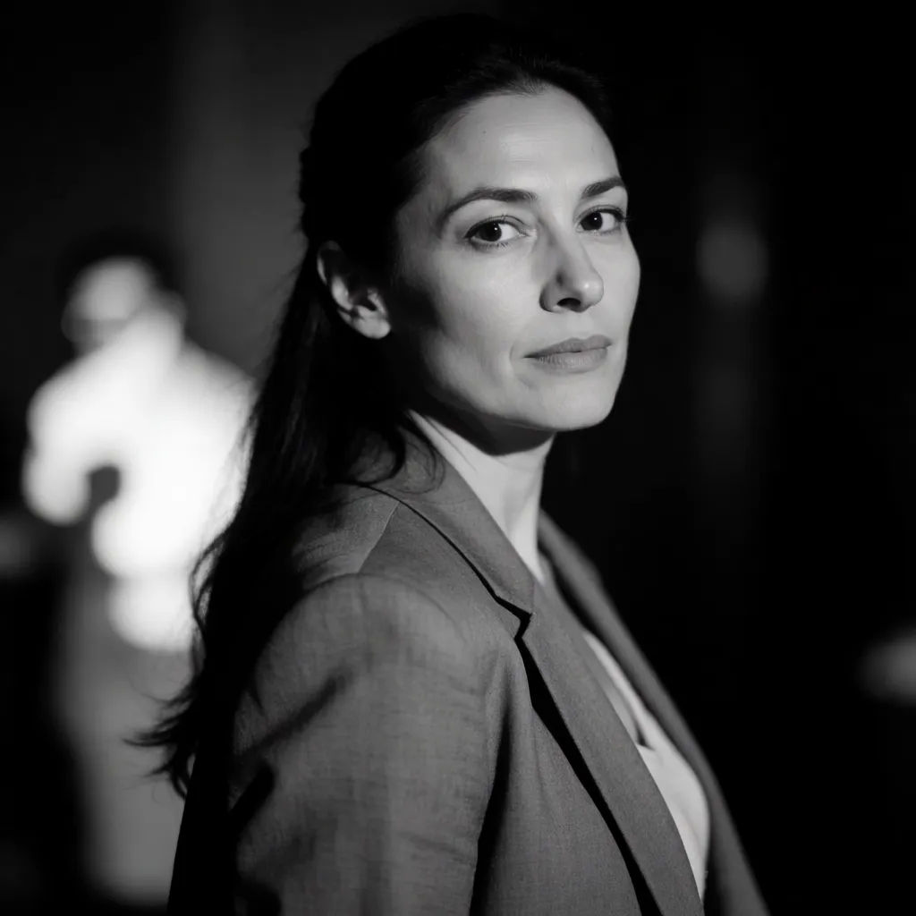 Photo converted to moody black and white noir with deep contrast