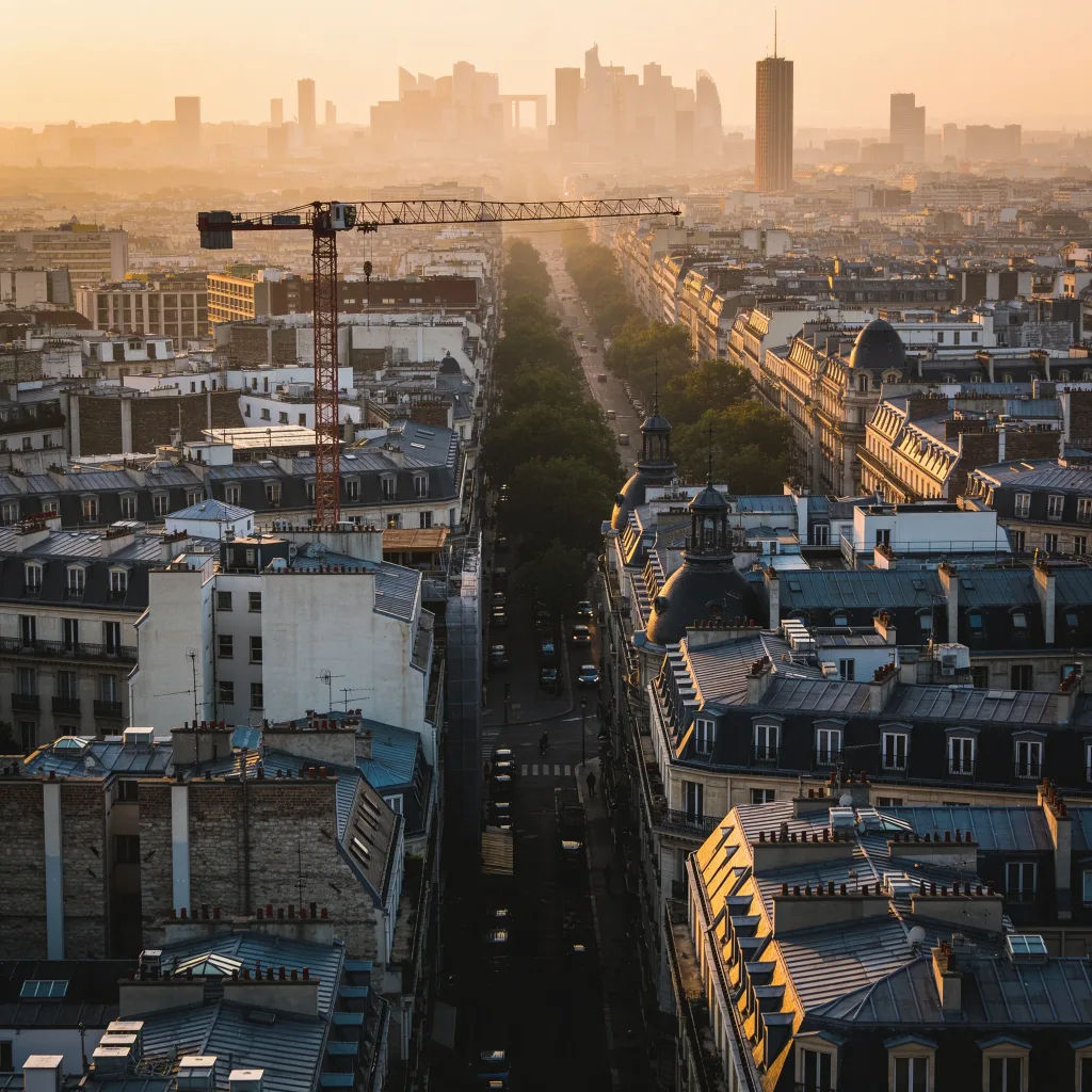 City photo widened with the skyline continued on both sides